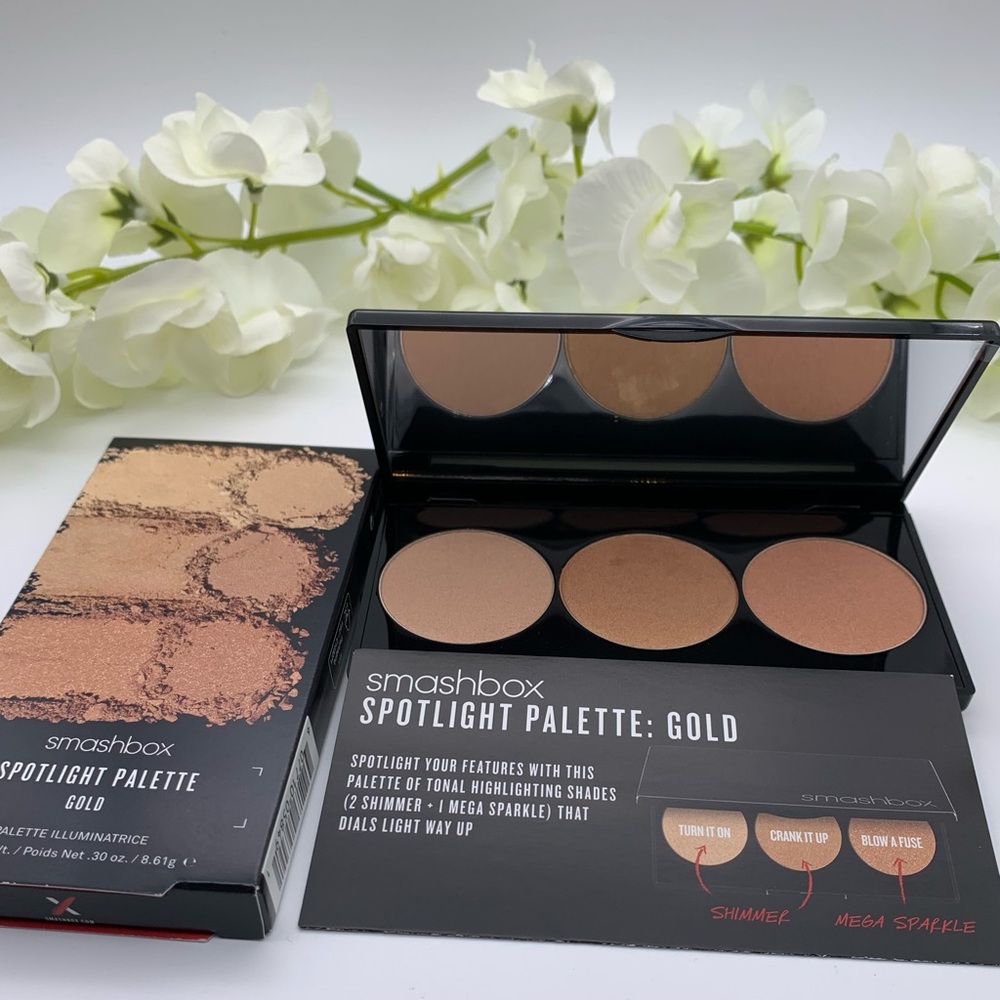 Smashbox spotlight Highlighting palette Gold Regular size Gold 8.61g brand new